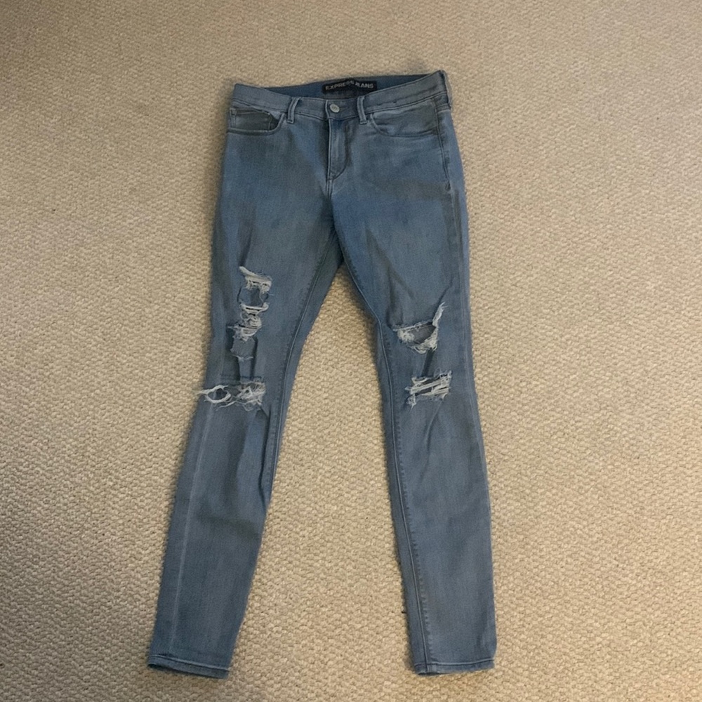 Express Skinny Ripped Jeans